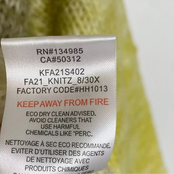 For Love & Lemons Women's Green and Yellow Jumper NWT - Picture 5 of 6